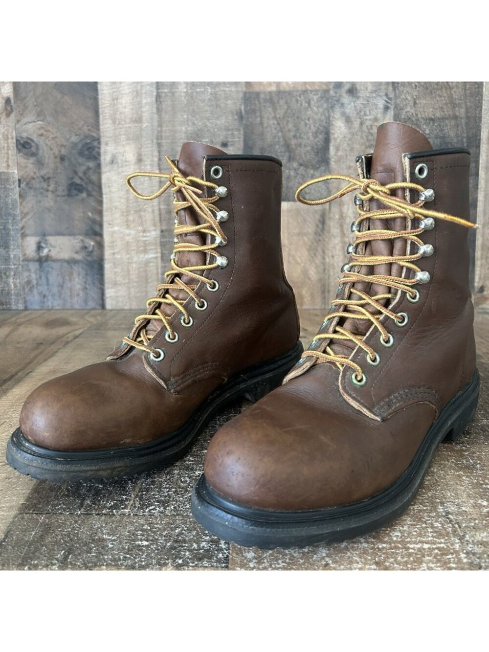 Red Wing 2233 Vintage Steel Toe Brown Work Boots Mens 7.5 D
